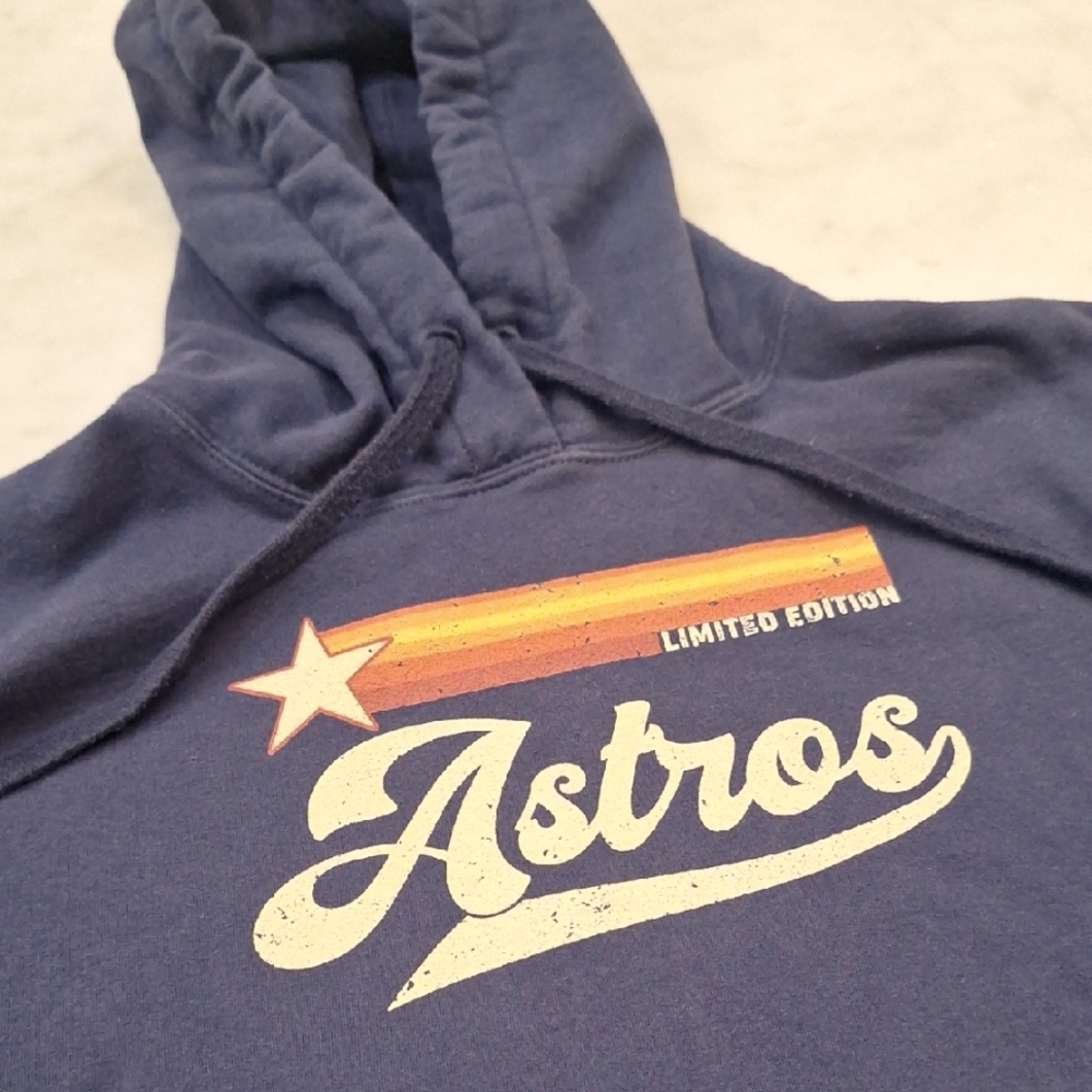 Port & Company Astros Limited Edition Hoodie Navy Mens Med Pocket Baseball